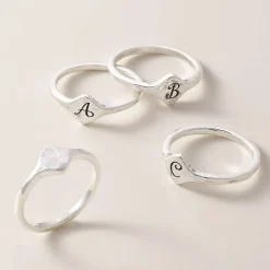 James Avery Artisan Jewelry Rings-Petite Signet Initial Ring