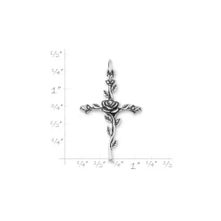 James Avery Artisan Jewelry Charms-Rosebud Cross Pendant