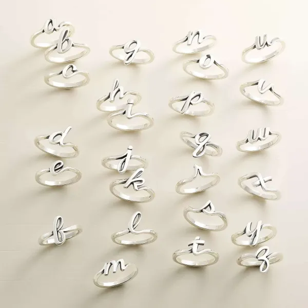 James Avery Artisan Jewelry Rings-Script Initial Ring