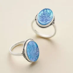 James Avery Artisan Jewelry Rings-Sculpted Bluebonnet Layered Gemstone Ring