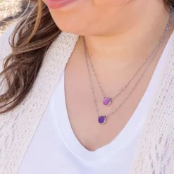 James Avery Artisan Jewelry Necklaces And Chains-Sculpted Daisy Layered Gemstone Necklace