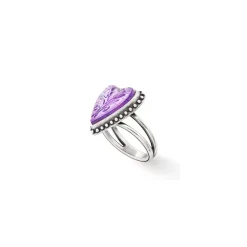 James Avery Artisan Jewelry Rings-Sculpted Heart And Tulips Layered Gemstone Ring