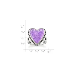 James Avery Artisan Jewelry Rings-Sculpted Heart And Tulips Layered Gemstone Ring