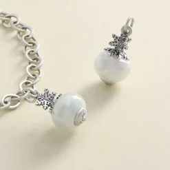 James Avery Artisan Jewelry Charms-Snowflake Art Glass Charm