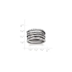 James Avery Artisan Jewelry Rings-Stacked Hammered Ring