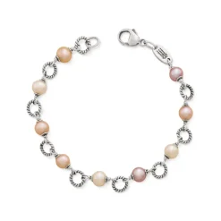 James Avery Artisan Jewelry Bracelets-Twisted Wire Link Bracelet With Multi-Colored Cultured Pearls
