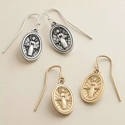 James Avery Artisan Jewelry Earrings-Virgin Mary Dangle Earrings