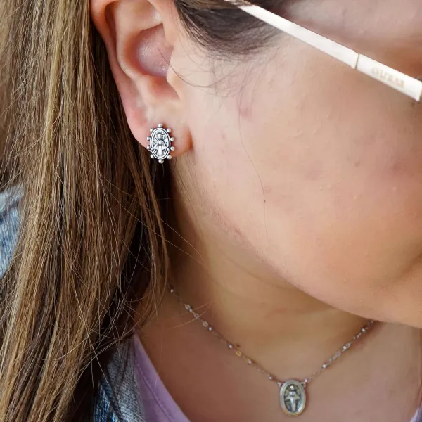 James Avery Artisan Jewelry Earrings-Virgin Mary Studs