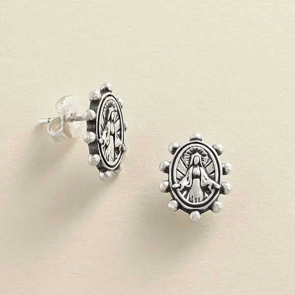 James Avery Artisan Jewelry Earrings-Virgin Mary Studs