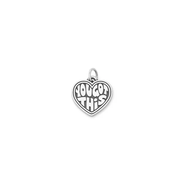 James Avery Artisan Jewelry Charms-You Got This Heart Charm